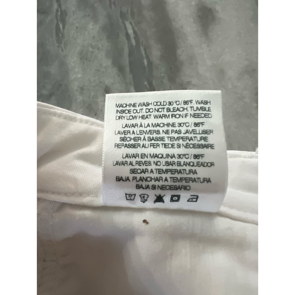 Sundry White Trouser Shorts Side Stripes Woman Size 28 Preppy Cut Offs Yacht - Picture 7 of 10